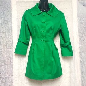 Kelly green women coat size medium